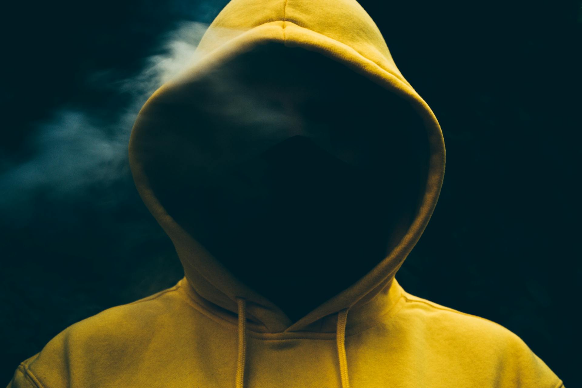 Ghost in a yellow hoodie