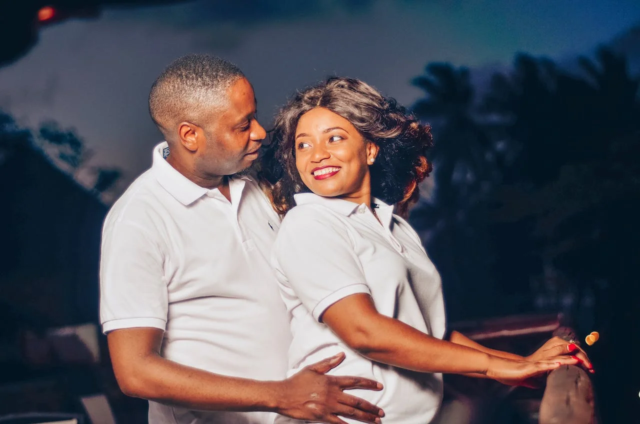 Photo by Design Killer: https://www.pexels.com/photo/man-in-white-polo-shirt-hugging-woman-in-white-shirt-4077830/